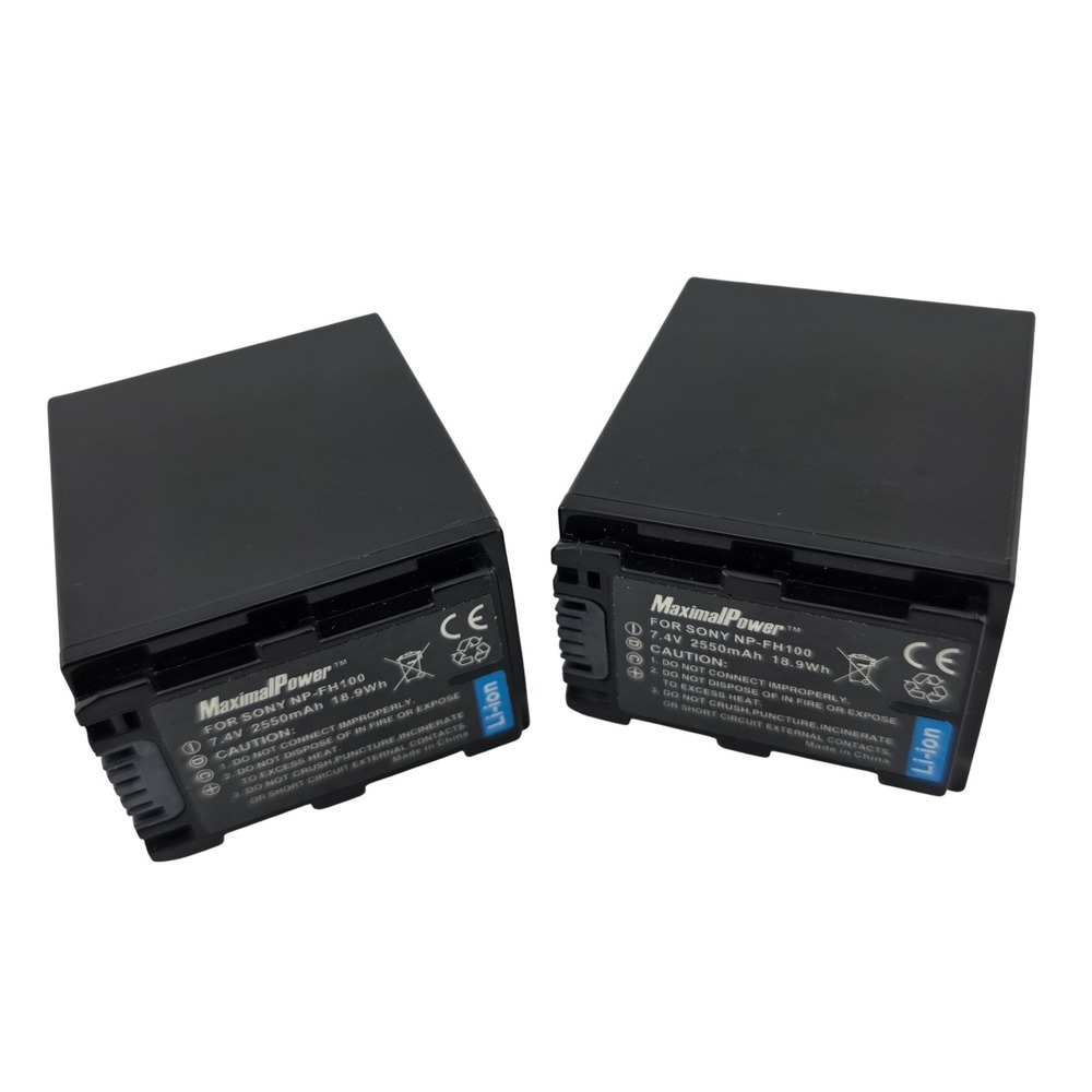 MaximalPower Battery NP-FH100 for Sony 2550mAh 7.4V Black Good‎ Tested